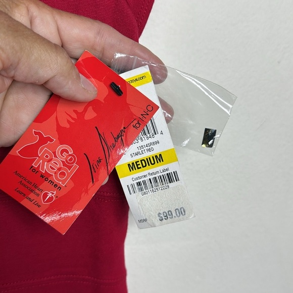 (T6)INC INTERNATIONAL CONCEPTS Women's Sparkly Red Midi Dress with Rhinestones,M - Picture 6 of 11